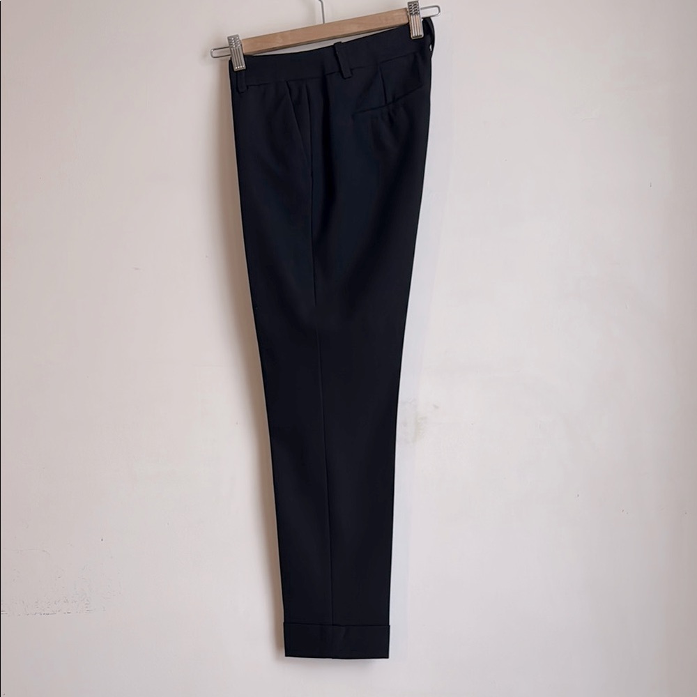 Zara Basics black cuffed slacks sz4